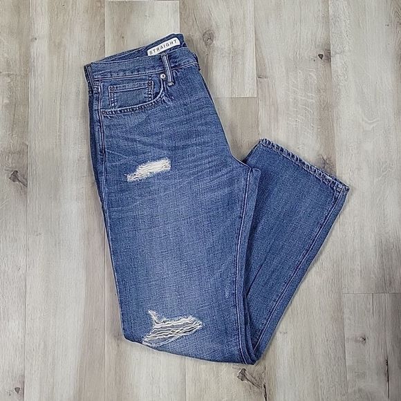 Men's Gap Cotton/Linen Blend Straight Leg Jeans 33x32 - Picture 2 of 6